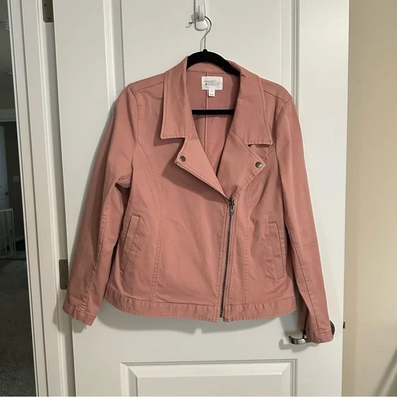 Market & Spruce- Jaclyn Knit Moto Jacket, size xl - Picture 2 of 12